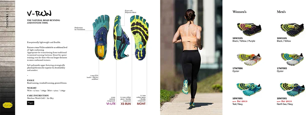 Vibram Fivefingers V-RUN, женские кроссовки для занятий спортом на открытом воздухе, беговые кроссовки с пятью пальцами, дышащие износостойкие кроссовки с пятью носками