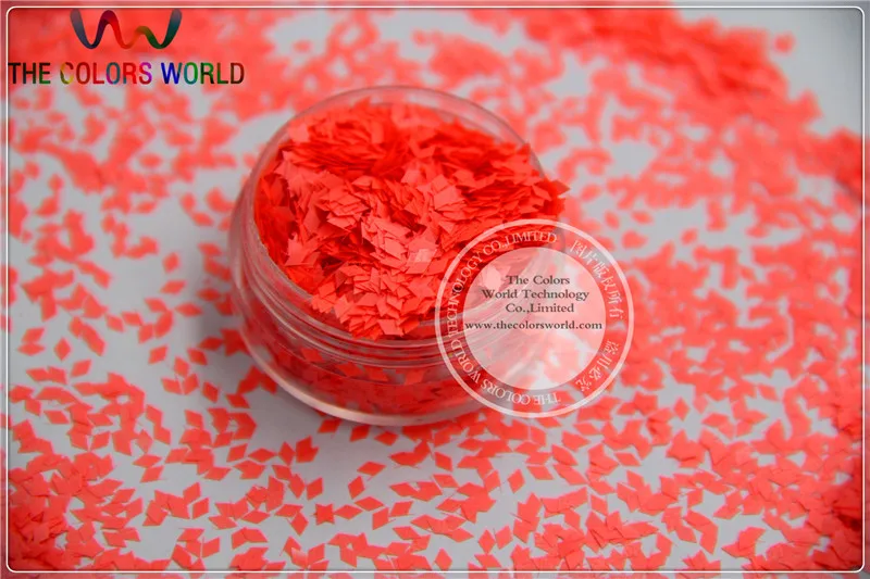 

DN-8 Resistant Neon Pink Red Color Diamond Shape Glitter for Nail Polish and DIY decoration 1Pack =50g