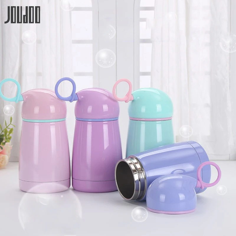 

JOUDOO Cute Cartoon Vacuum Flasks Creative 304 Stainless Steel Thermos Mini Portable Student Water Cup Children Gift 35