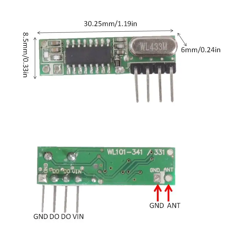 433 МГц рч приемник и передатчик модуль переключатель с антенной DIY 433 МГц пульт дистанционного управления для Arduino uno комплект