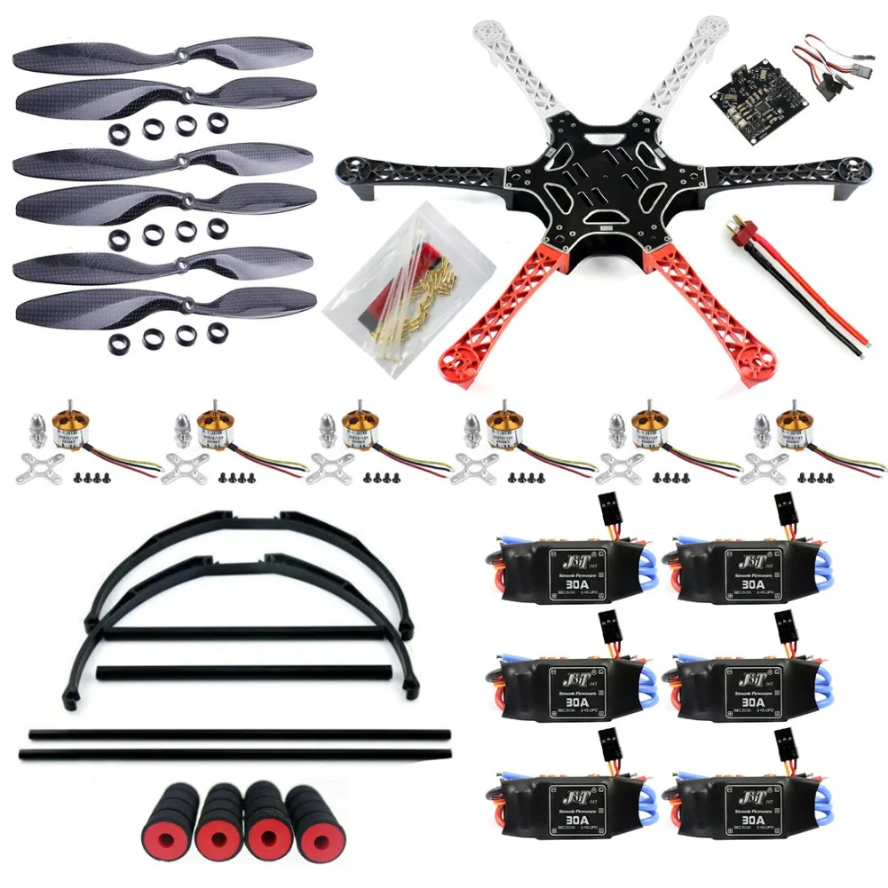 $71.44 F05114P F550 Drone FlameWheel Kit With KK ESC Motor Carbon Fiber Propellers Tall Landing Skid