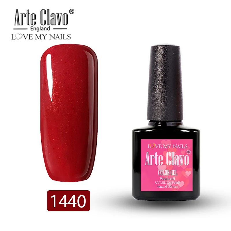 Arte Clavo основа и верхнее покрытие матовый топ гель лак для ногтей 10 мл Прозрачный впитывающий праймер гель лак для ногтей маникюр телесный розовый - Цвет: 1440