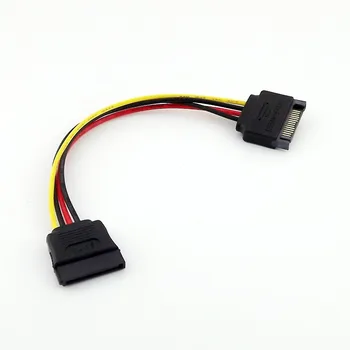 

1x Serial ATA Power Adapter Extension Cable SATA 15 Pin Male Plug To SATA 15 Pin Female Connector Cable 20cm