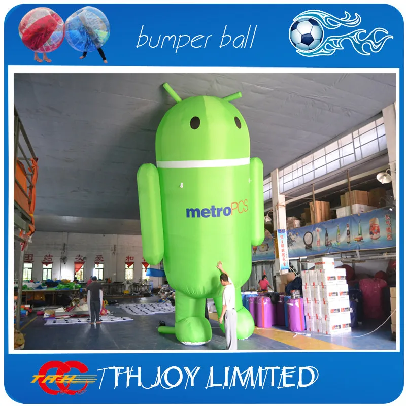 

20FT Tall Giant Advertising Model Inflatable Android Robot For Mobile /Cell Phones Promotions