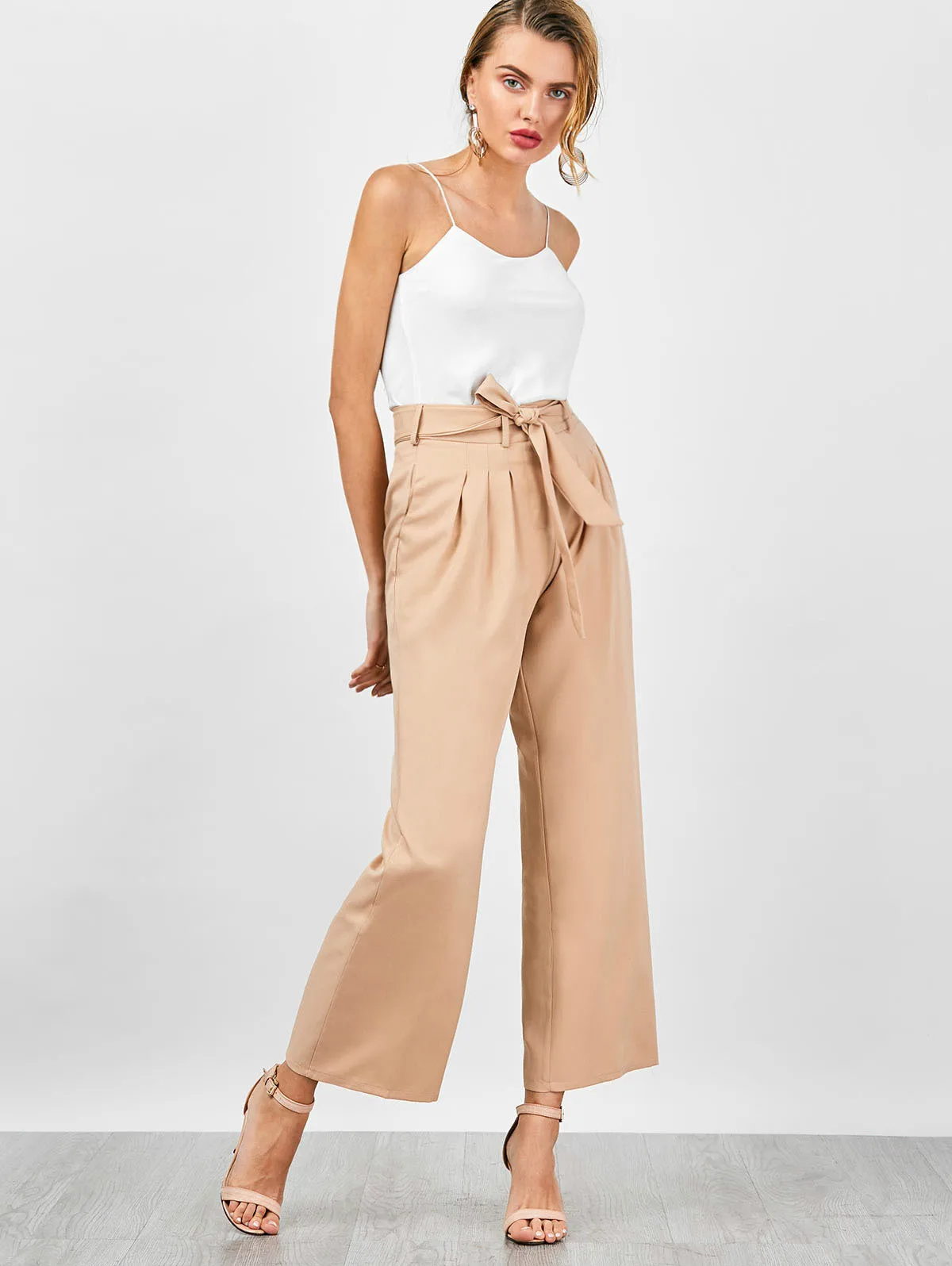 

Women's Wear European and American Loose Pants Popular Style High Waist Leisure Broad-legged Long Trousers Woman