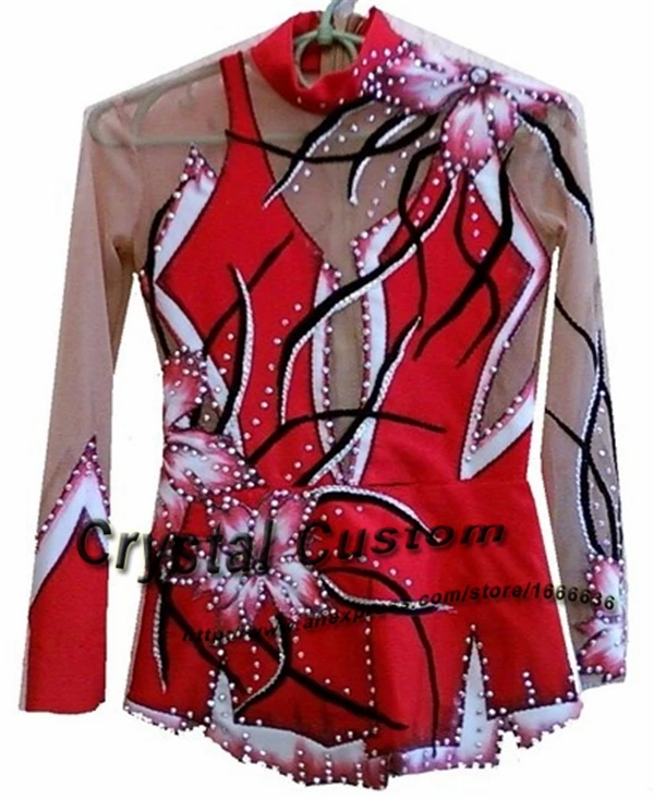 

Custom Rhythmic Gymnastics Dresses With Hand-Painting Beautiful New Brand Gymnastics Competition Dress Kids G2088