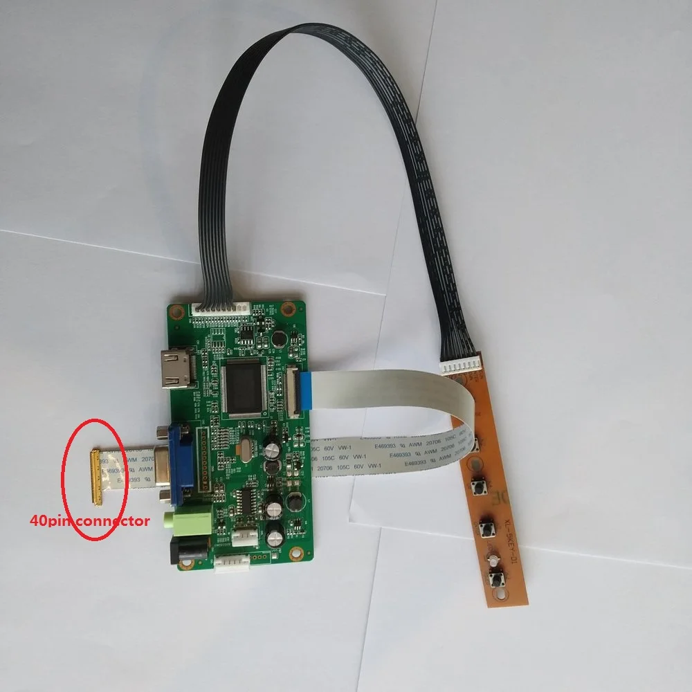 

for NT156WHM-N34 Controller 15.6" board EDP LED monitor KIT VGA HDMI DIY 40Pin 1366X768 LCD DRIVER SCREEN display