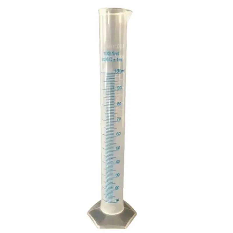 

Affordable Chemistry Set Measuring Tool Plastic Cylinder 100mL Transparent Graduated Lab Test Tube Liquid Solid Measurement