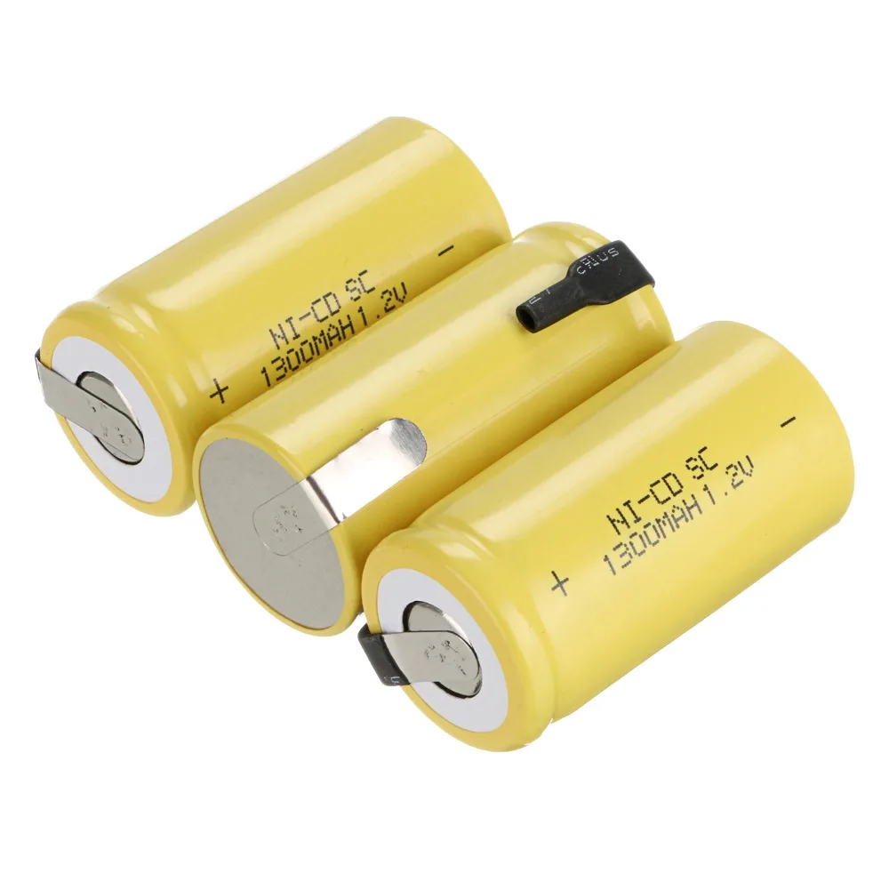 

Hot sell in Russia! 9 PCS Sub C SC 1.2V 1300mAh Ni-Cd NiCd Rechargeable Battery 4.25*2.2CM