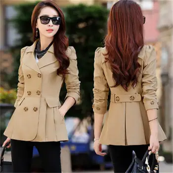 

women Windbreak 2018 fashionable autumn spring casual trench coat women long female wind breaker outerwear plus size