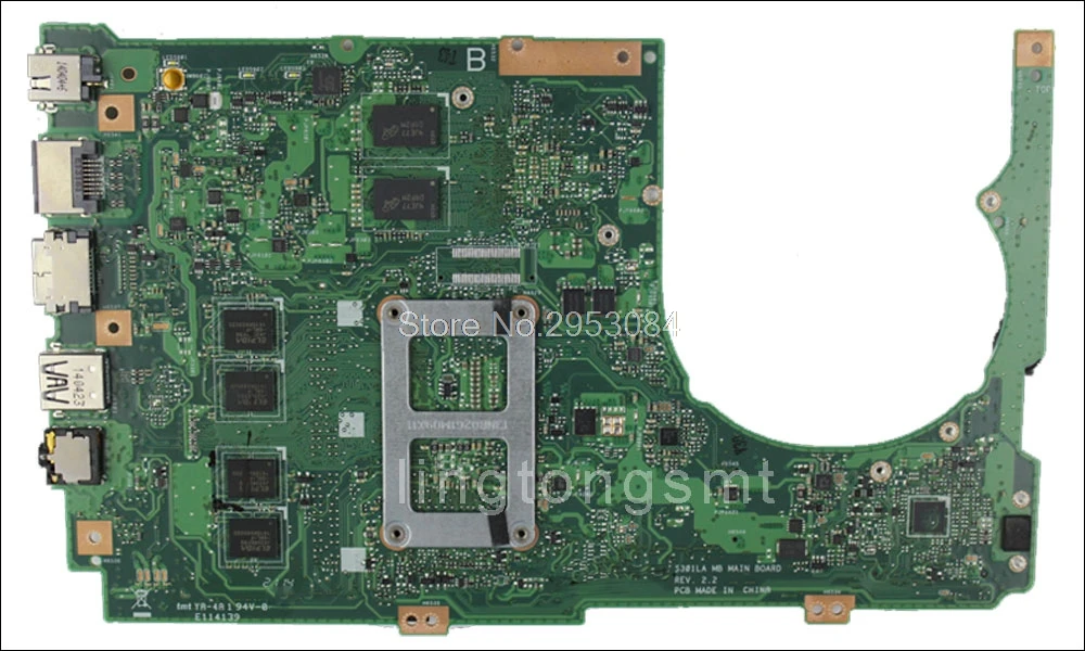 For 301L Q301LP S301LP Asus VivoBook Laptop Motherboard S301la rev2.0 Mainboard I7-4500U Radeon HD 8530M 4G fully tested For 301L Q301LP S301LP Asus VivoBook Laptop Motherboard S301la rev2.0 Mainboard I7-4500U Radeon HD 8530M 4G fully tested