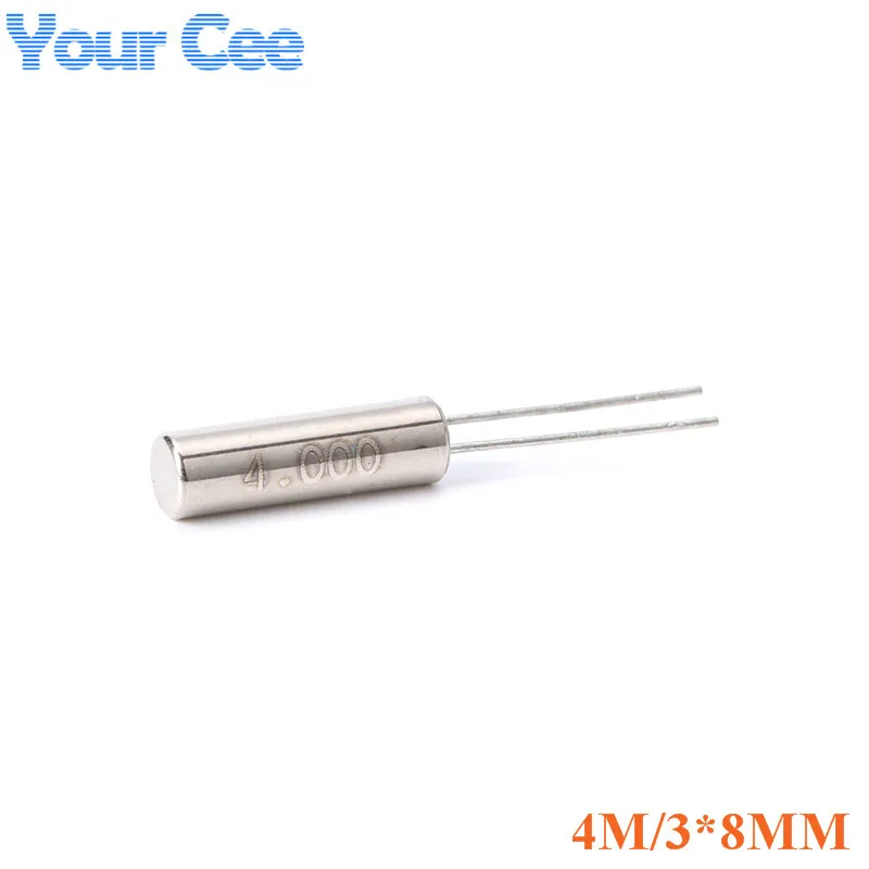 

10pcs Oscillator Crystal Cylender 3X8 mm 4MHZ 4.000 MHz Frequency DIY Electronic Kit