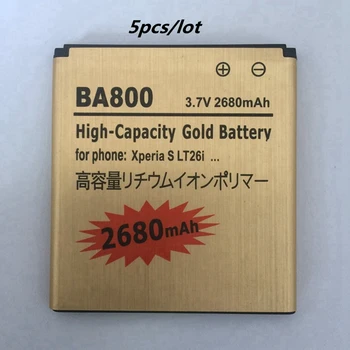 

5pcs/lot for SONY Xperia Battery BA800 Replacement Rechargeable Battery for Xperia S V SL LT26i LT25i / Xperia Arc HD AB-0400