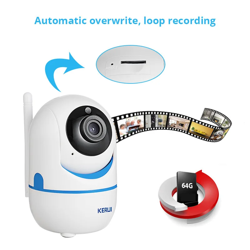 KERUI 720P Portable Small Mini Indoor Wireless Home Security WiFi IP Camera Surveillance Camera Night Vision CCTV Camera