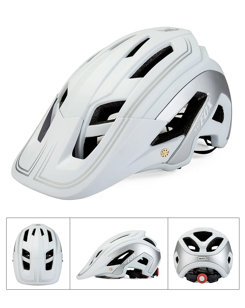 BATFOX белый велосипедный шлем для женщин и мужчин дорожный велосипедный шлем 0,375 кг Сверхлегкий зимний велосипедный шлем mtb casco bicicleta Размер: 56-62 см