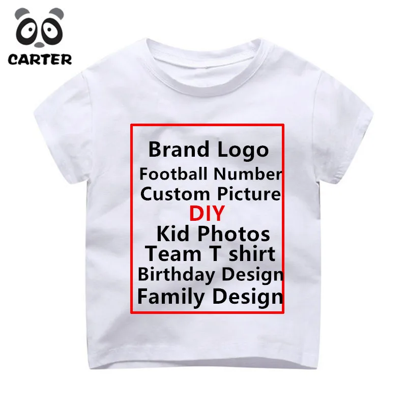 

Children Custom T Shirt Kid Print Brand Logo Print T-shirts Baby Birthday T Shirt Kids T-shirts Boys&Girls DIY Tee