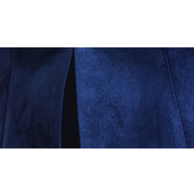 RG формальный деловой модный костюм женский брючный комплект Синяя бархатная ткань офисная форма брюки до щиколотки брючный костюм набор для женщин