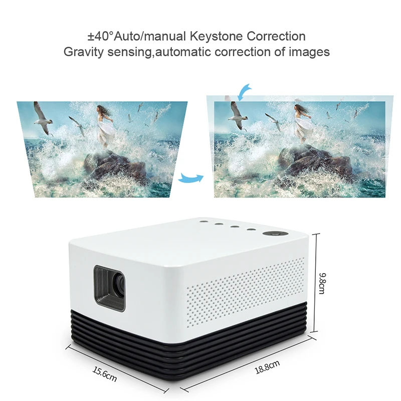 Проектор Everycom J20 dlp Full HD 1080p 700 ANSI Lumens Android 4K x 2K Портативный видео игра образование