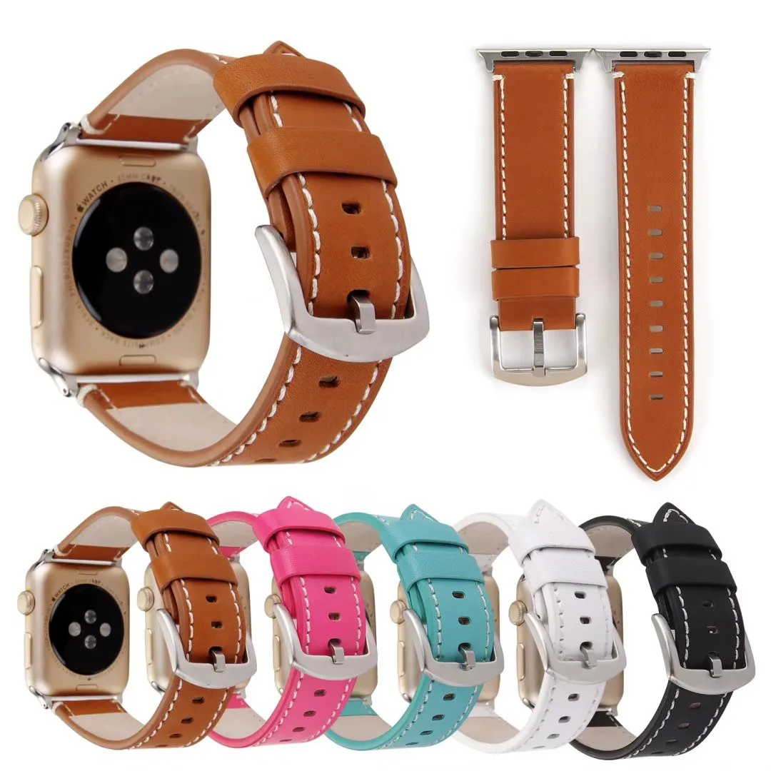 Luxury Real Leather Watch Band for Apple Watch iWatch Series 1 2 3 Strap Cowhide Genuine Leather Band Bracelet 42mm 38mm apple-bands-series- : image Luxury Real Leather Watch Band for Apple Watch iWatch Series 1 2 3 Strap Cowhide Genuine Leather Band Bracelet 42mm 38mm apple-bands-series-