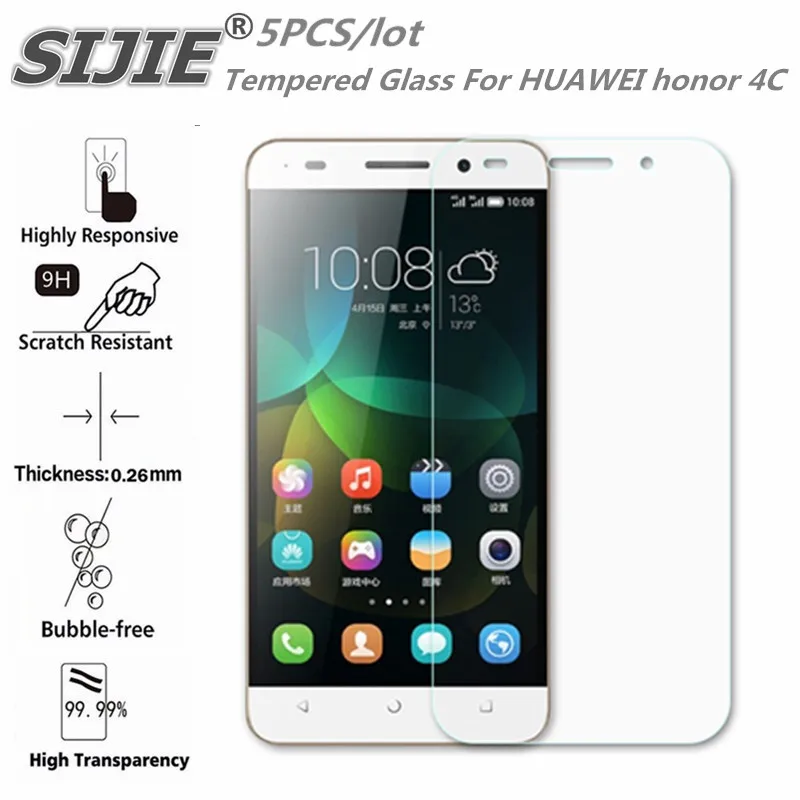 5 шт. закаленное стекло для HUAWEI honor 4C CHM-CL00 G play mini дюймов защитный чехол экрана