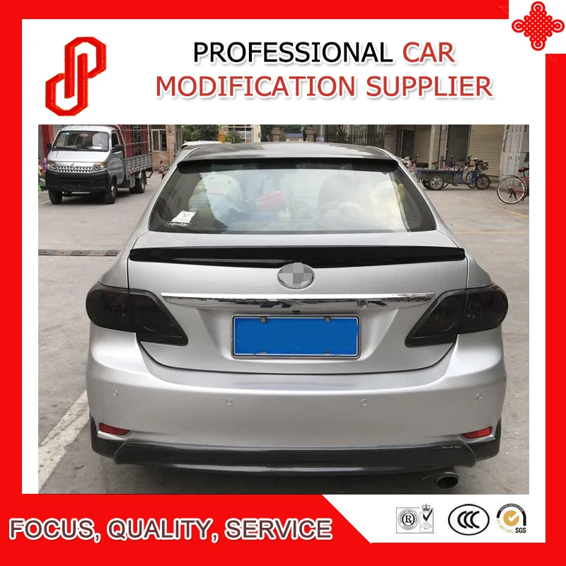 

Primer ABS black white red ect color car rear lip spoiler for Corolla 2006 07 08 09 10 11 12 2013 spoiler