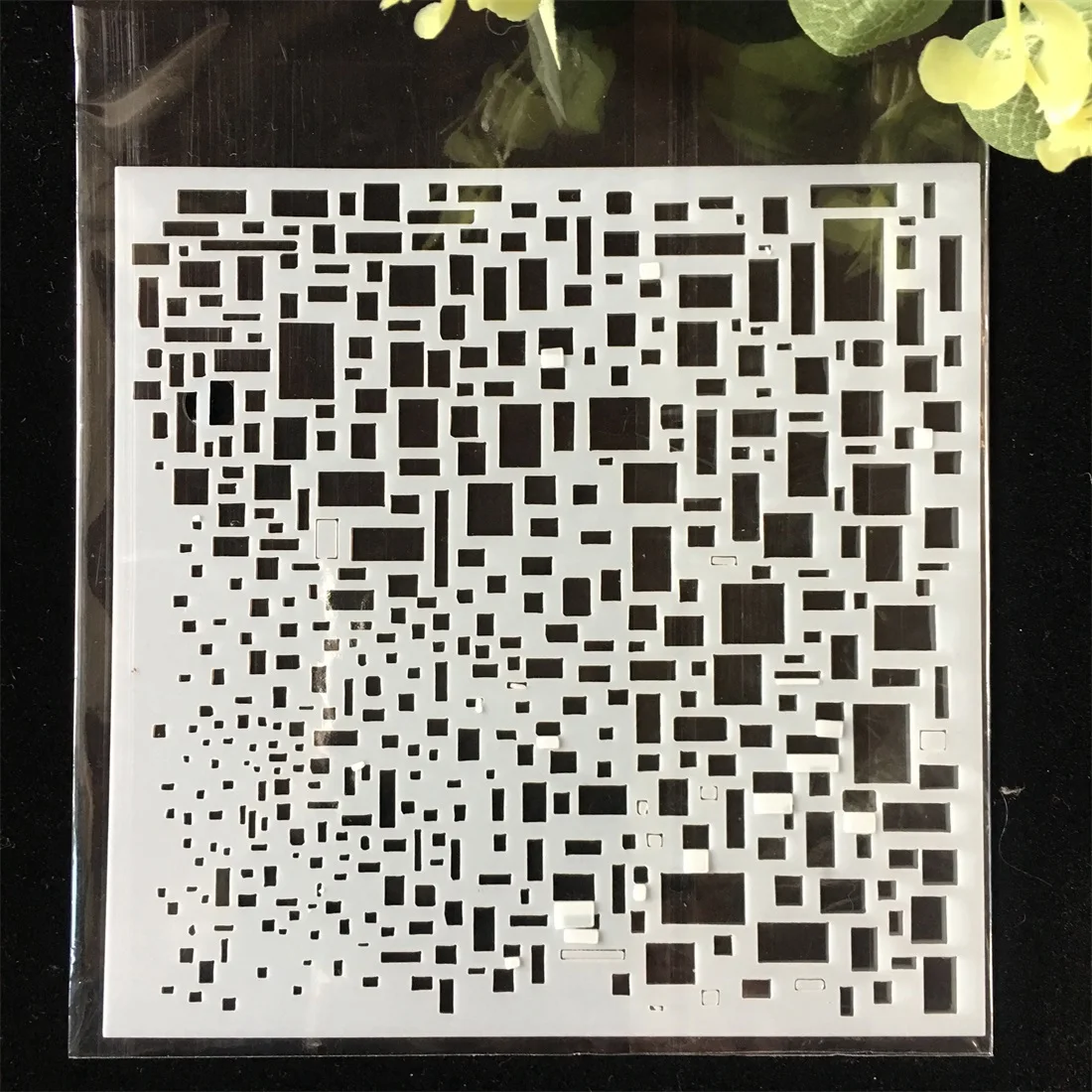 

Square Texture Block DIY Layering Stencils Wall Painting Scrapbook Coloring Embossing Album Decorative Card Template