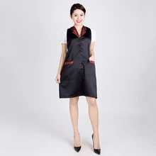 Парикмахер Бизнес костюм воротник мыс пояс Дизайн салон Водонепроницаемый парикмахерские работы ткань стрижка фартук для парикмахера un960