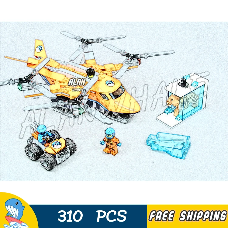 

310pcs City Arctic Air Transport Quadcopter ATV Ice block Sabretooth 10994 Figure Building Blocks Toy Compatible With Lago