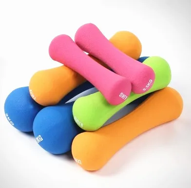 1pcs 3KG or 1pair 1.5kgx2 Home Fitness Yoga Lady Dumbbells Plastic Arm Skinny Rubber Bags Small Dumbbells Fitness Equipment 3KG