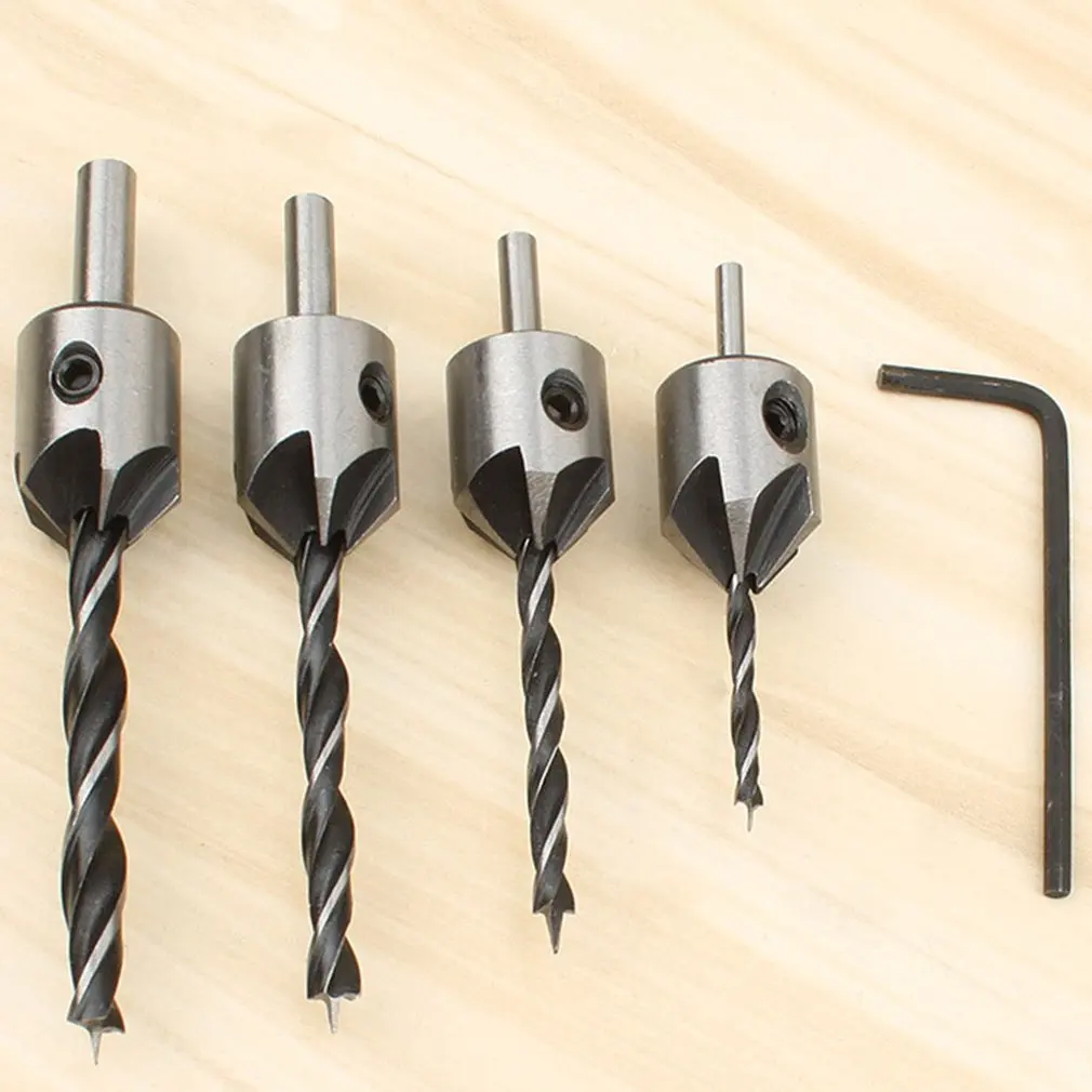 

Countersink Drill Bits Set Woodworking Reamer Chamfer Tool 3-10mm Pre-Drill Counterbore Drill Bits Made for Screw