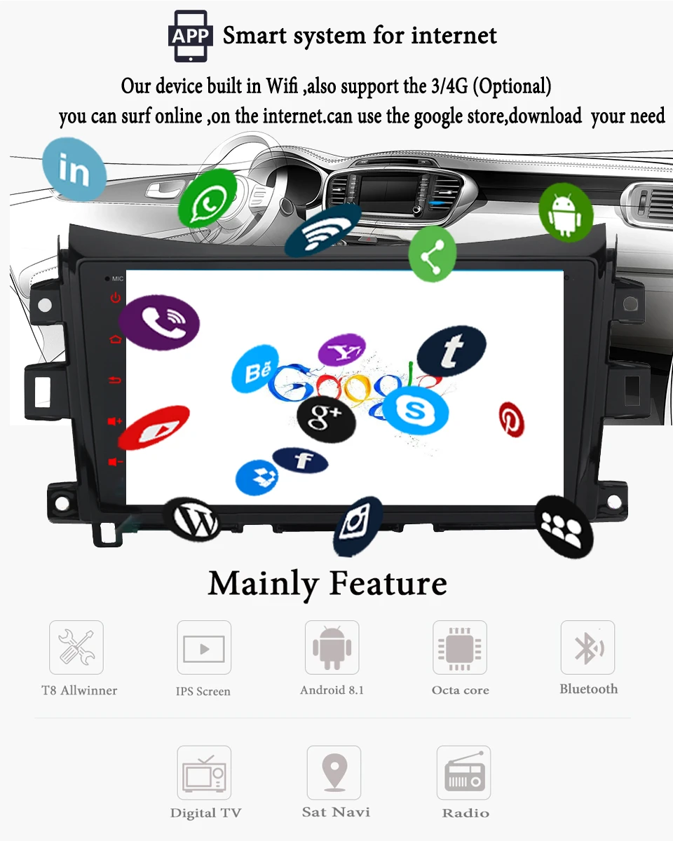 Cheap Android 9.1 LTE 4G Car Auto Radio For Nissan 2011 2012 2013 2014 2015 16 NAVARA Frontier NP300 GPS Navigation with WIFI Carplay 5