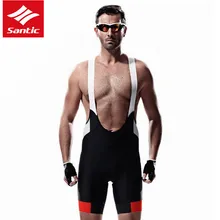 Большие размеры Мужские велотрусы Дышащие анти-УФ MTB велосипед Спортивная одежда Мужская одежда для велопрогулок нагрудник шорты S-3XL SANTIC