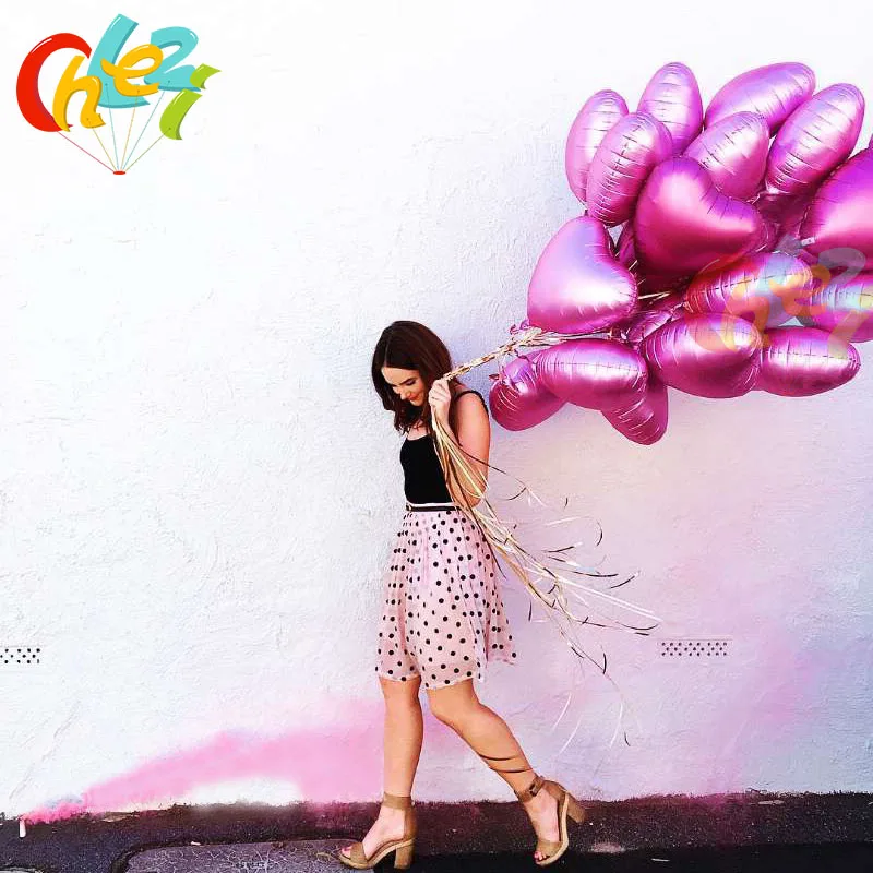 

10Pcs/Lot Wedding Helium Balloon Pink Rose Gold Heart Foil Balloons Happy Birthday Party Decoration Anniversary Christmas Ballon