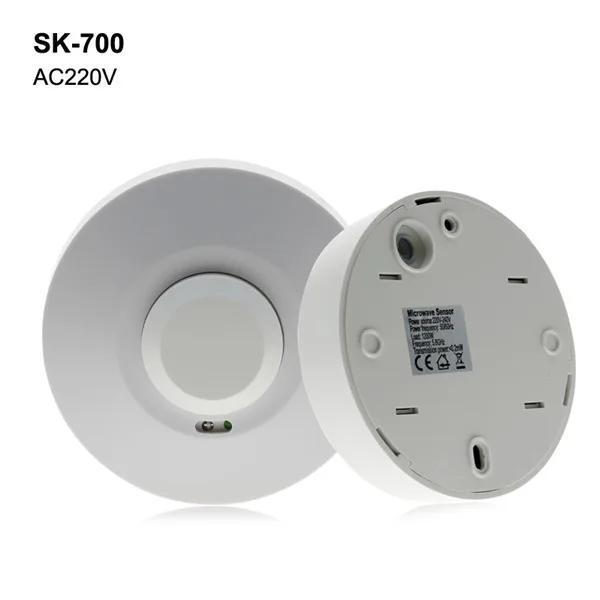 SK-700 Микроволновый датчик радар умный светильник переключатель AC220-240V 360 градусов детектор движения человеческого тела светильник переключатель - Цвет: SK-700