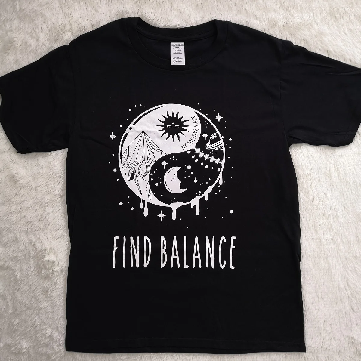 

Hillbilly New Arrival Tshirt Printed Find Balance Ladies T-shirt Tumblr Casual O-neck Summer Top Tee Plus size Women Clothing