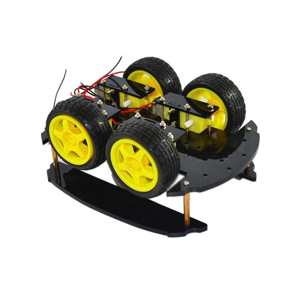 2 schicht 4WD Smart auto chassis vier rad stick smart car kit für arduino Chassis DIY Kit