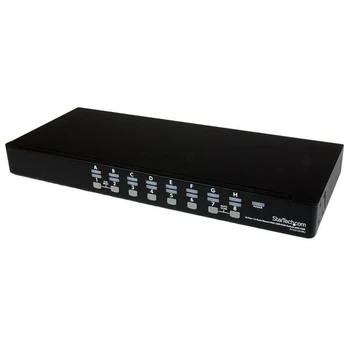 

StarTech.com 16 Port 1U Rackmount USB KVM Switch Kit with OSD and Cables, 1920 x 1440 pixels, Black