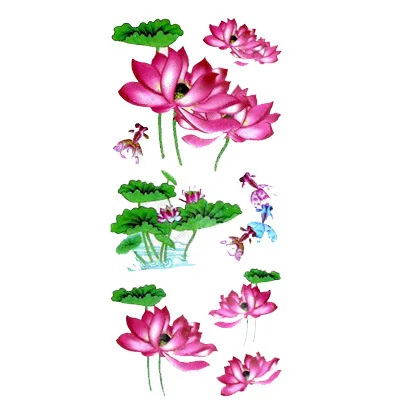 11 Gros étanche Tatouages Temporaires Autocollants Femelle Fleurs Fleur De Lotus Bras Longue Durée Temporaire Tatouage Papier Ym518 Dans