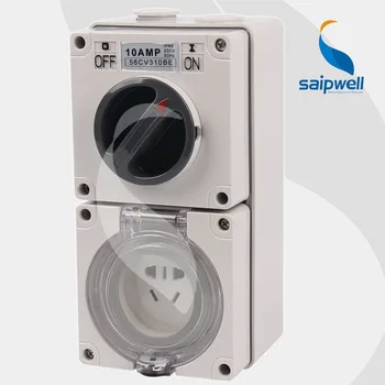 

CEE| IEC Combinations Switched NZ/Aust Sockets 250V 10A 1 Way Single Pole Waterproof Industrial Socket (SP-56CV310BE)