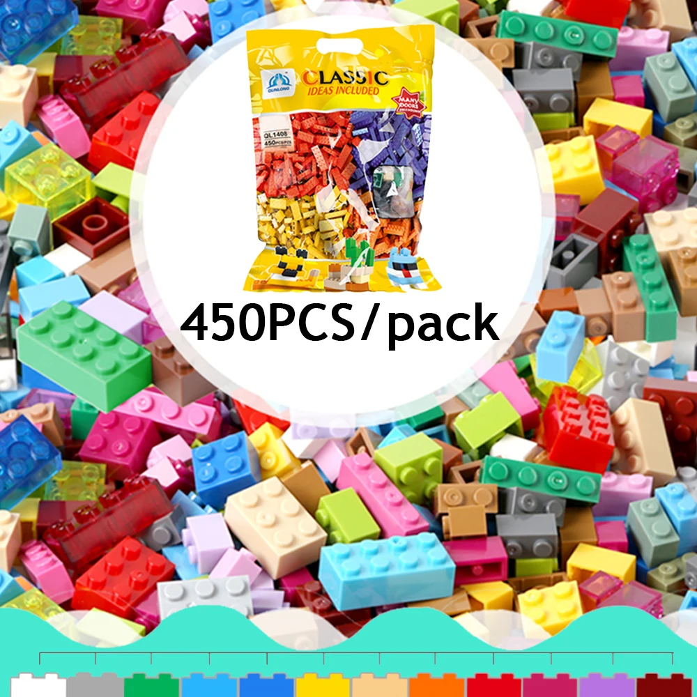 

450PCS/pack DIY Building Brick Blocks Educational Toys for Kids Compatible with legoingly Gifts Mini Toy Figures Brick-separator