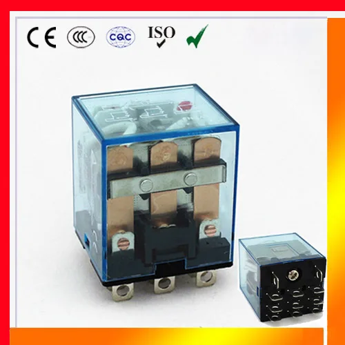 

LY3N-J LY3 LY3N (3pc/lot) JQX-13F HH63P 220vac relay 24v 12v 36v AC/DC 10A 11PIN silver contact dpdt electric rele free shipping