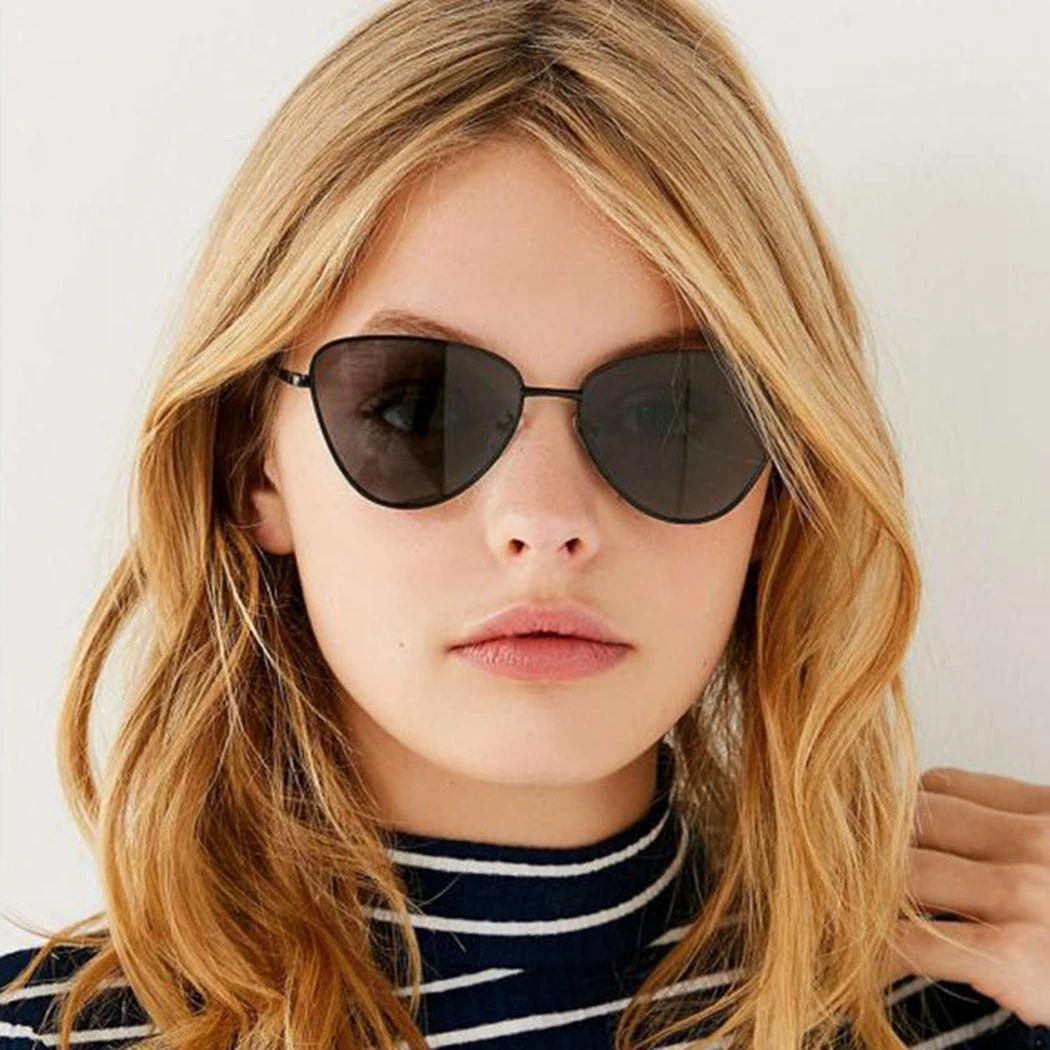 Summer Ladies Metal Frame Cat Eye Sunglasses Sexy Brand Designer Retro Small Black Red Cateye Sun Glasses UV400 | Аксессуары для