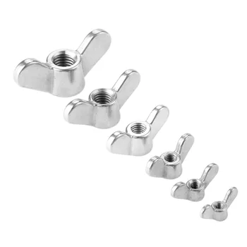 

DRELD 10Pcs/lot M4 M5 M6 M8 M10 M12 304 Stainless Steel Hand Tighten Nut Ingot Butterfly Wing Nuts DIN315 4MM-12MM