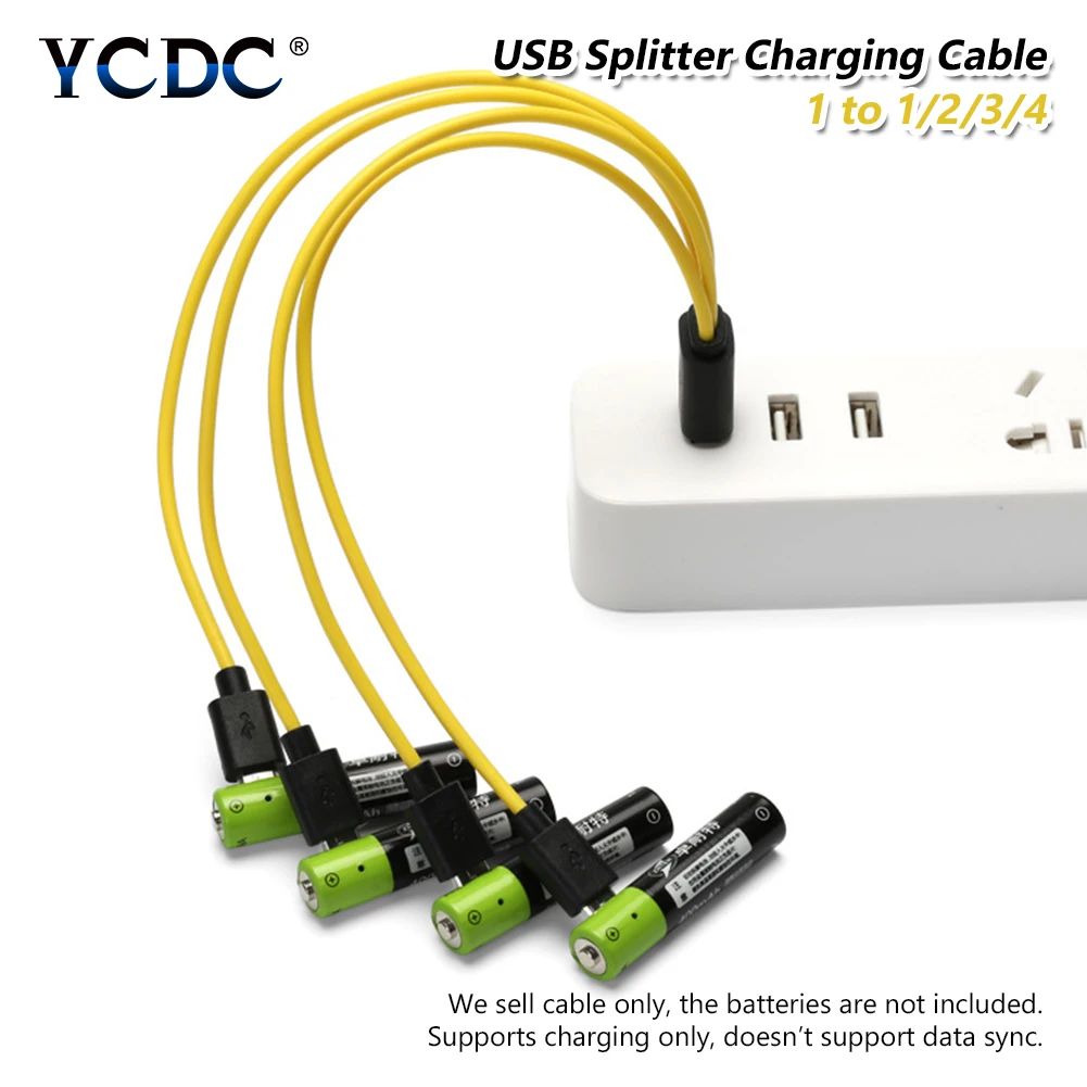 5 В/2 а USB 2 0 к Micro AA AAA зарядный кабель разветвитель шнур для Samsung Huawei Google телефонов