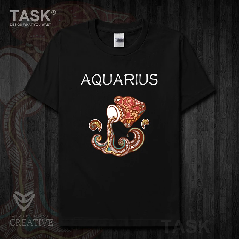 星座メンズ Tシャツ水瓶座印刷スリムフィットシャツ O ネックはシャツ男性服夏のファッションスウェットシャツトップス T Shirts Aliexpress