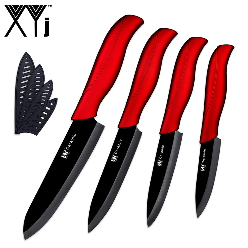 

XYj Brand Kitchen Knives House Wife Cooking Set Zirconia Ceramic Knife 3" 4" 5" 6" Pattern Blade Paring Fruit Vege Cooking Knife