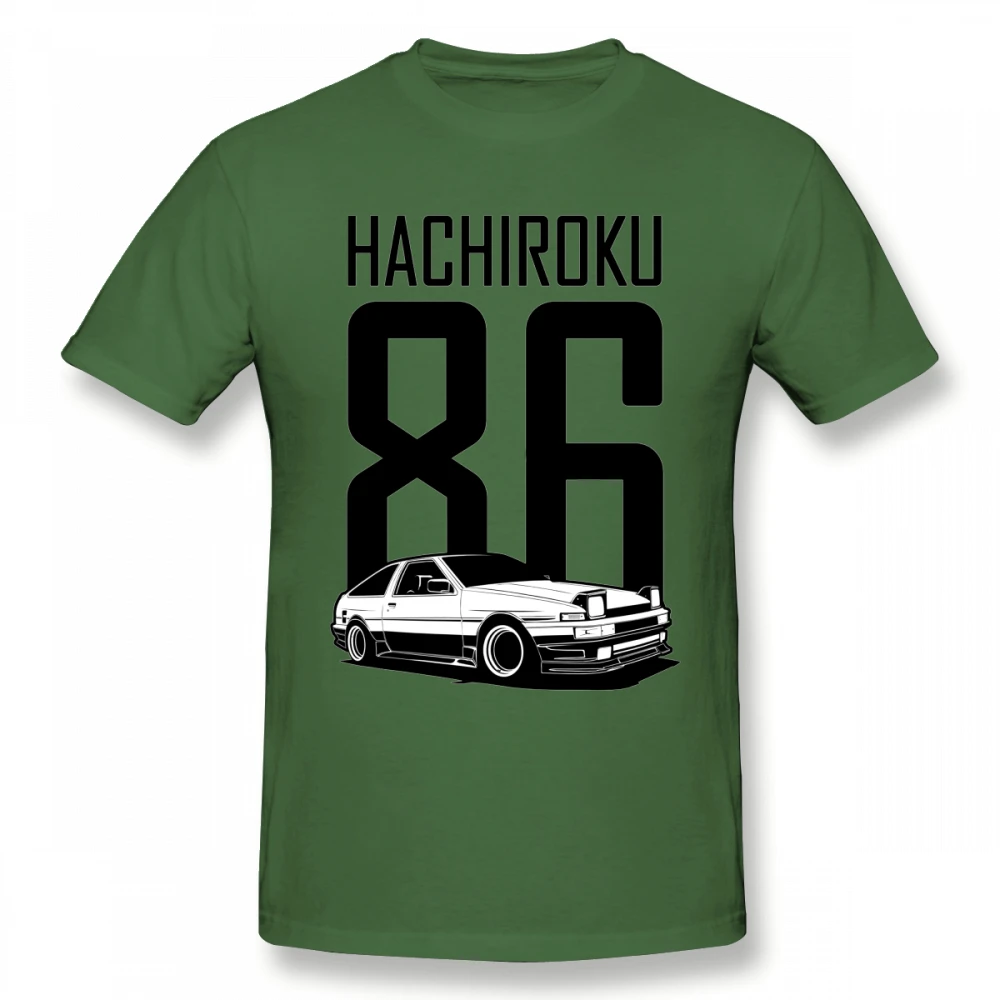 Toyota AE86 Hachiroku Car Homme Футболка мужская Уникальный дизайн Начальная D Fujiwara тофу футболка - Цвет: Армейский зеленый