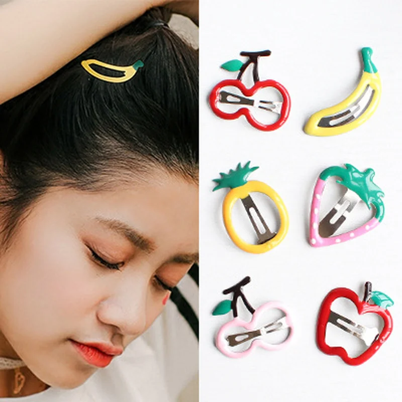 

10pcs Kawaii Hair Accessories For Kids Hair Pins Girls Hair Headwear Hair Clips Cute Fruit Shaped Children Lovely BB Hairpins