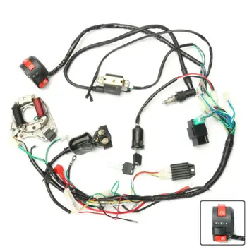 

CDI WIRE HARNESS STATOR ASSEMBLY WIRING FIT ATV ELECTRIC QUAD 70 90 110CC 125CC