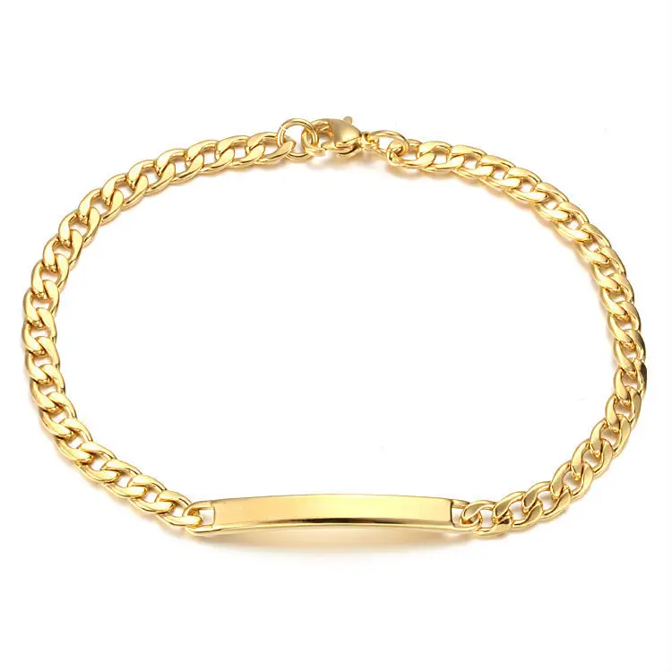 

Aliexpress Sale Bracelets & Bangles Gold-Color Bracelet Men Fashion Link Chain Bracelets for Women Bracelete 2017 1BR24K-17